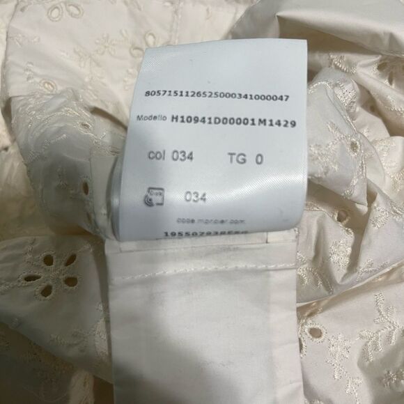 NWT Moncler Ladies Natural Asnen Broderie Anglaise Jacket with a little defect - Picture 12 of 15